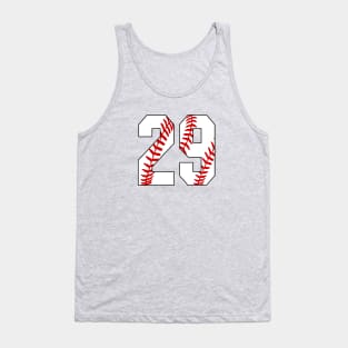 Baseball Number 29 #29 Baseball Shirt Jersey Favorite Player Biggest Fan Tank Top